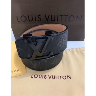 LV Louisvuitton Hombres Hebilla De Cinturón De Cuero Genuino