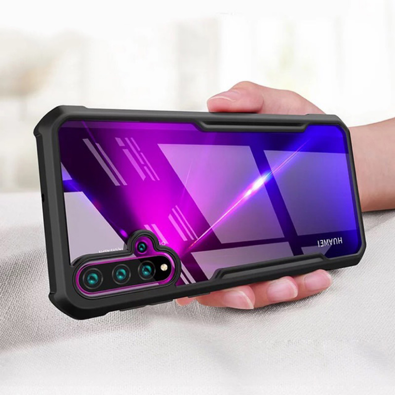 Cover Trasparente Per HUAWEI Nova 5T Con Farfalla Blu – Custodia Sottile In TPU Antiurto E Antigraffio