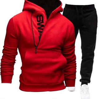 Sudadera Con Capucha Y Cremallera Para Hombre , Conjunto Deportivo Liso Con  Impresión 4XL , Ropa Para Correr