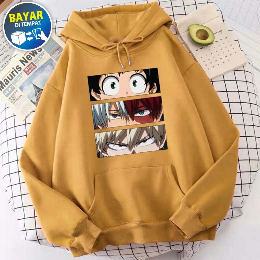 Sudadera con capucha Boku No Hero Academia hombres Oversize estilo