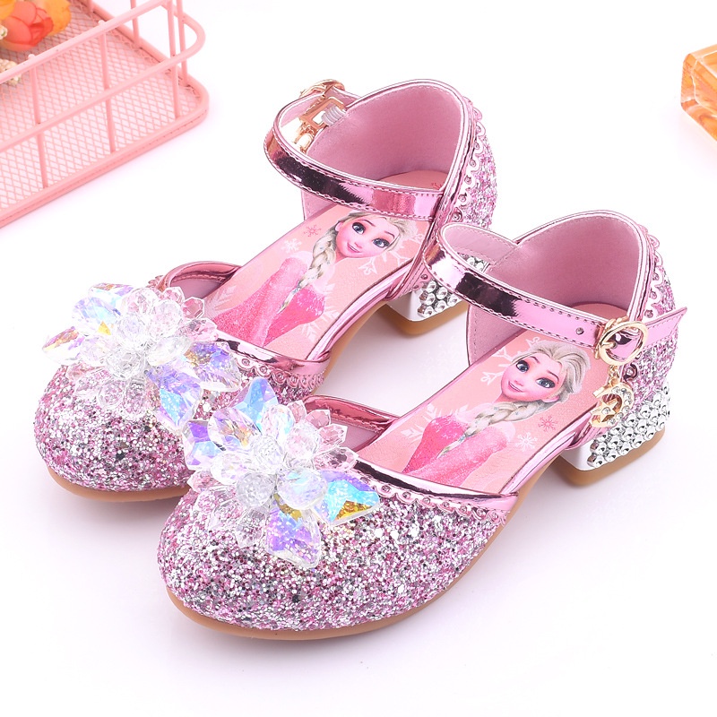 Zapatos Princesa Elsa Tacón Alto Para Niña Congelados Para | Shopee México