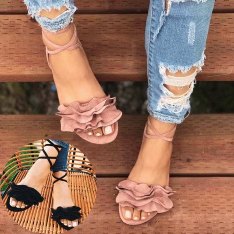 Nuevas sandalias de flores de Moda para mujer damas damas casuales Chic zapatos de verano