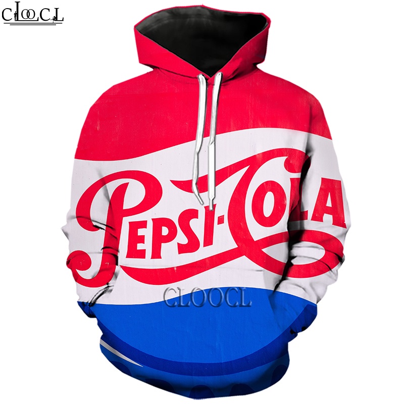CLOOCL Pepsi Coke Logo Hombres Mujeres Sudaderas Con Capucha Impresion 3D Moda Casual Tops