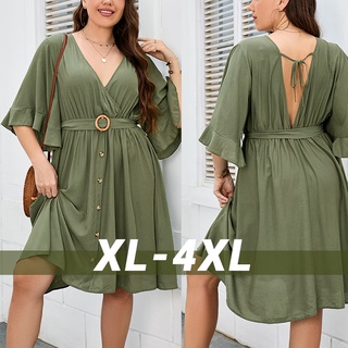 Vestido verde militar online elegante