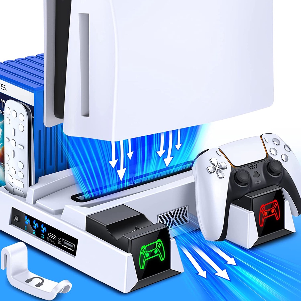 Soporte Vertical de refrigeración para consola PS5, base de carga
