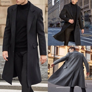 Gabardina formal para hombre, chaqueta larga con doble botonadura, abrigo  de moda, cortavientos suave a prueba de viento para primavera, otoño, 