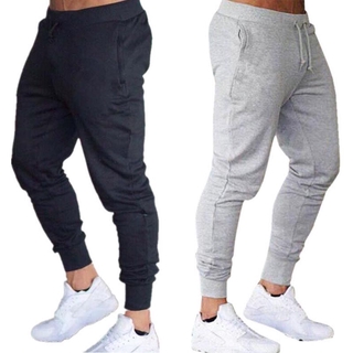 Nueva marca para hombre correr corredores Casual pantalones Fitness  transpirable moda flaco pantalones de chándal negro gimnasios Jogger  pantalones de