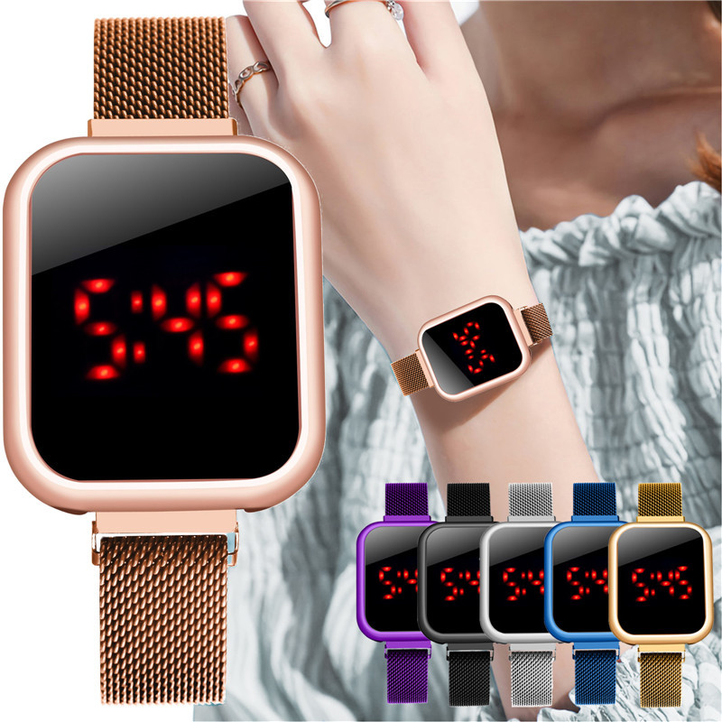 Moda Iman Reloj De Pulsera LED Digital Deportes Mujeres Relojes Electronicos Jam Tangan Perempuan Shopee Mexico