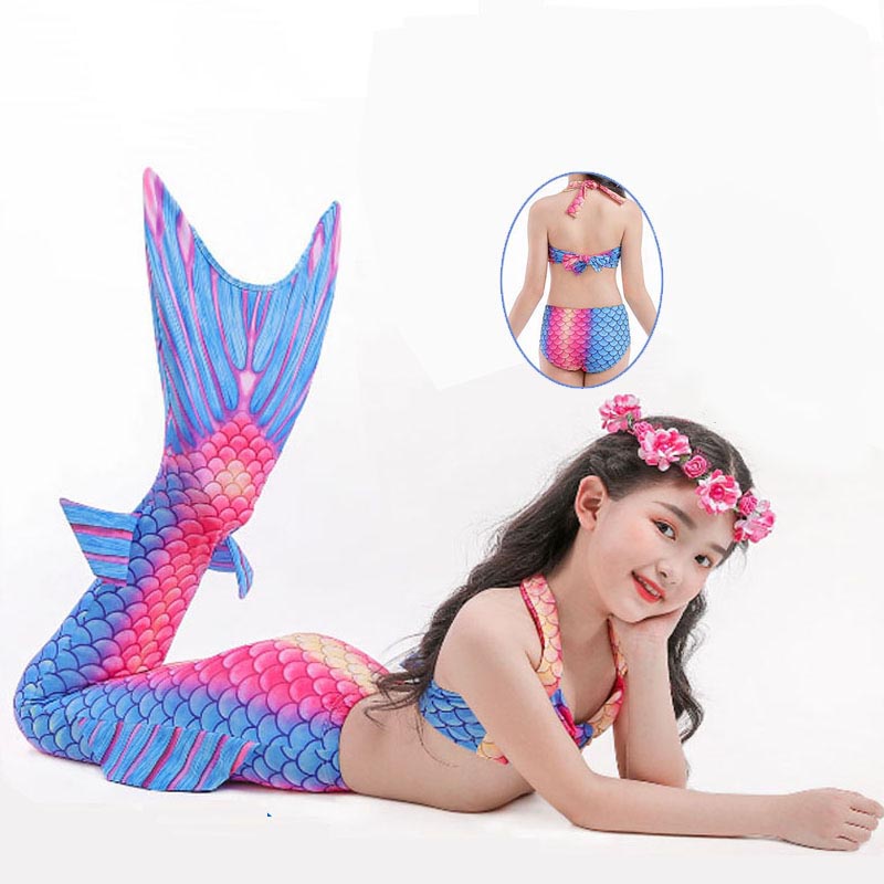 Traje de baño discount cola de sirena niña