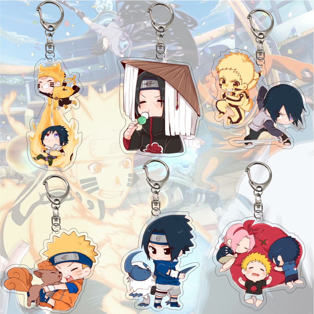 Anime Q Versión Naruto Llavero Acrílico Llaveros Estudiante Mochila  Colgante Accesorios Joyería Regalo | Shopee México