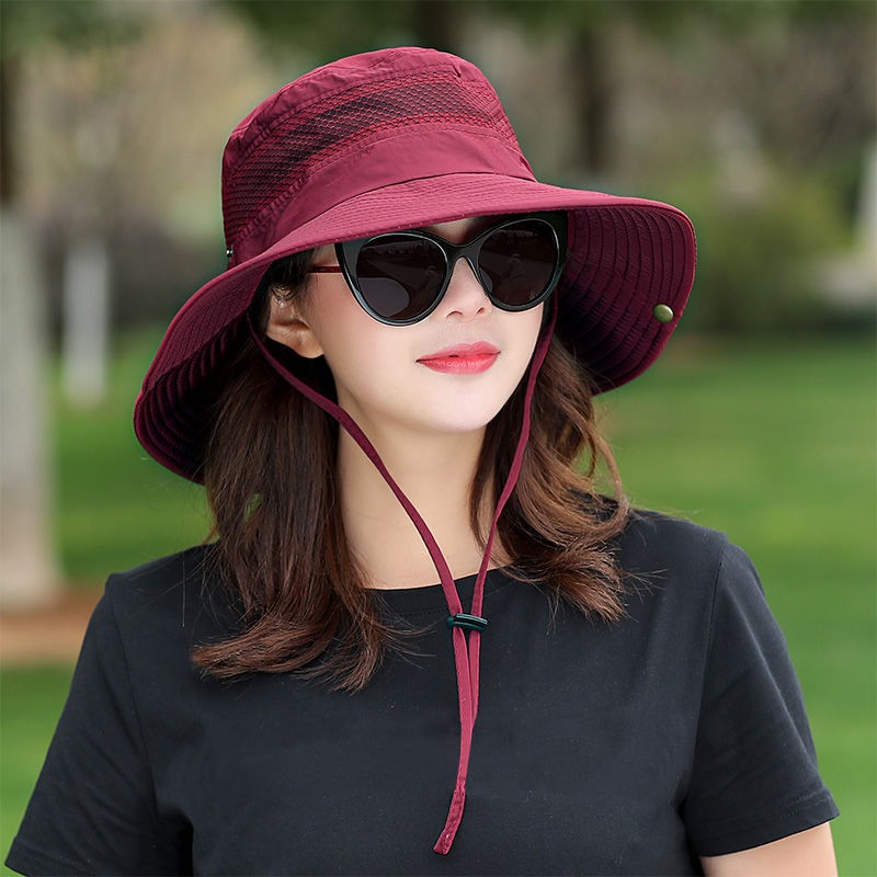 Sombrero para el sol para mujer, protección UV, sombreado facial