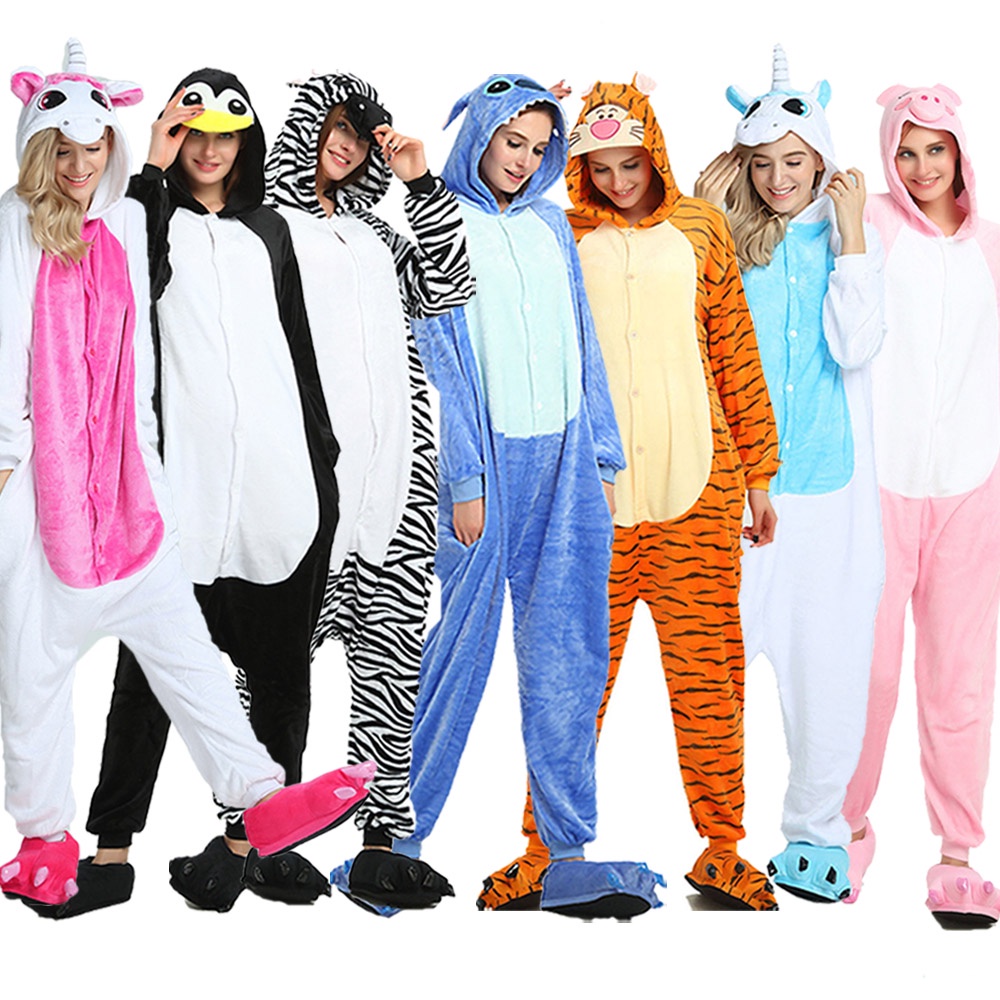 Kigurumi Stitch Adultos Animal Onesies Invierno Mujeres Pijama