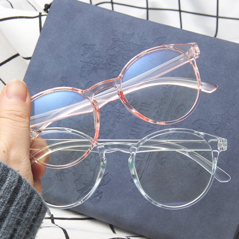 Lentes fashion azules transparentes