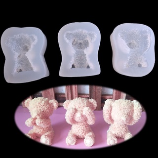 2 moldes de silicona para jabón, 6 cavidades, molde de silicona para jabón, molde  para pasteles oso de fresa Hogar