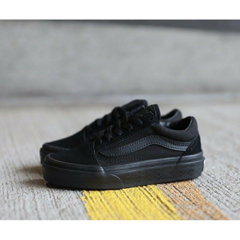 Vns Skool All Black Good Quality Premium zapatos para niños | Shopee
