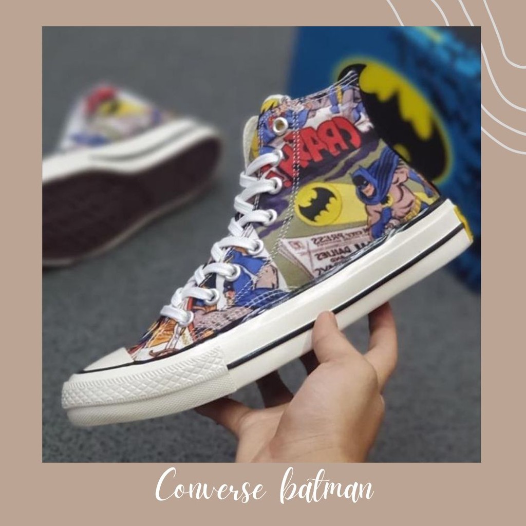 Batman CRASH azul PREMIUM CONVERSE zapatos/tenis CASUAL alto hombres último  RER STORE mujeres | Shopee México