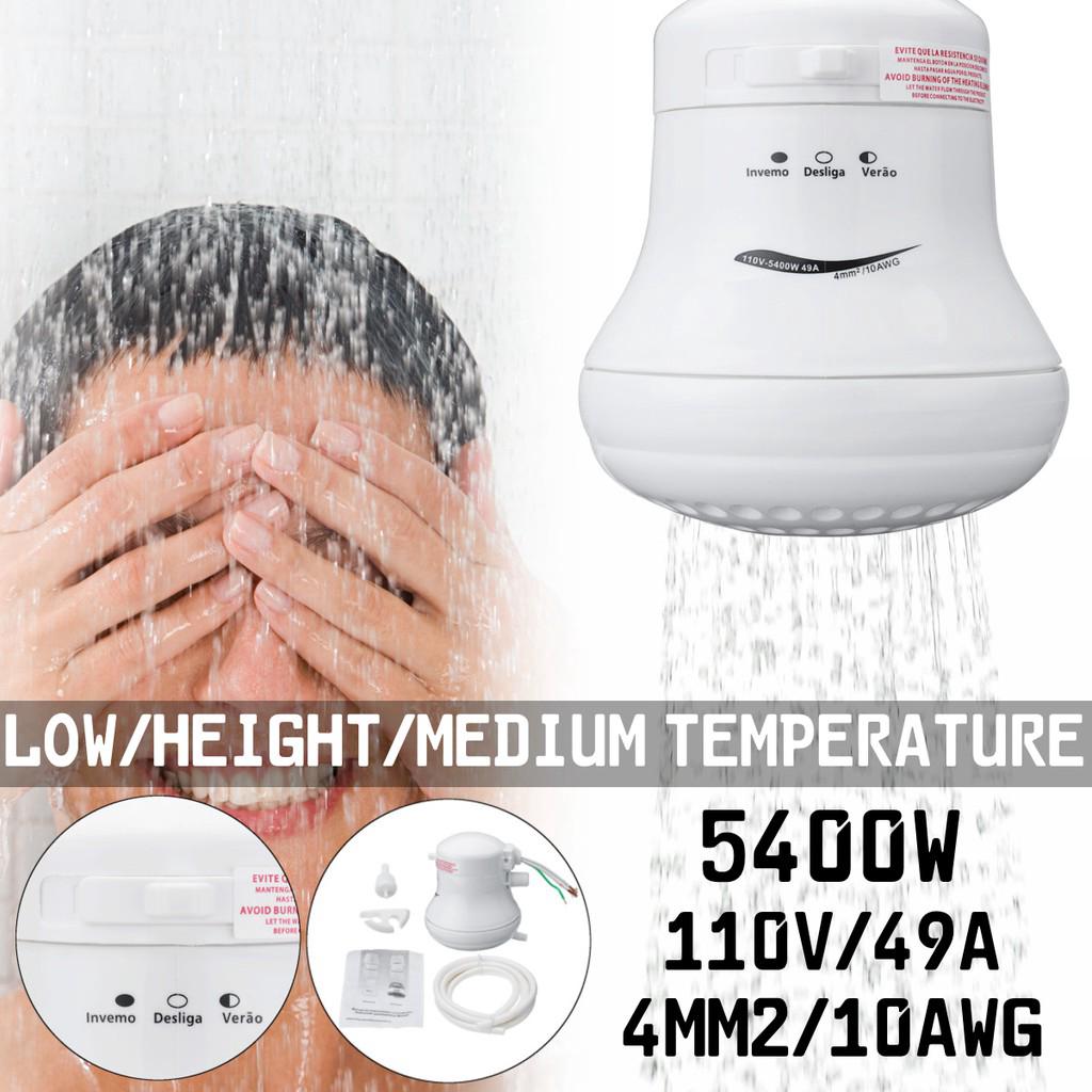 Calentador de agua instantáneo de 5400 W 110 V, calentador de ducha  eléctrico, grifo caliente instantáneo para baño, calentador de agua  instantáneo