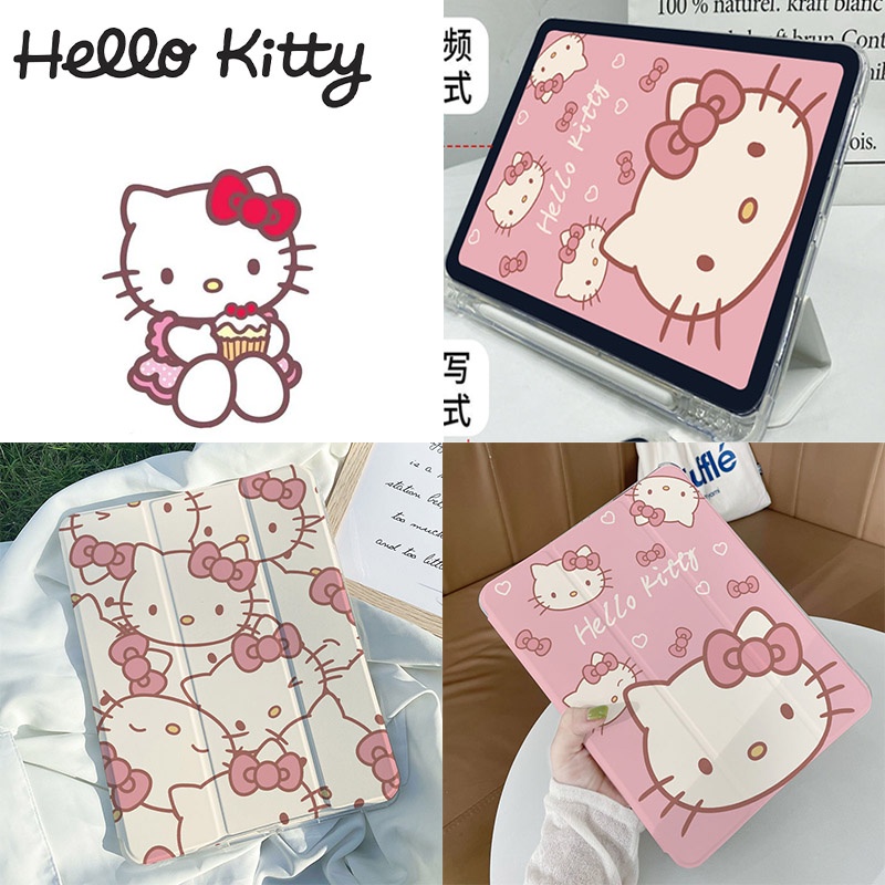 Tri Hello Kitty Tablet Stand Protection Clip Case Para IPad Air Pro