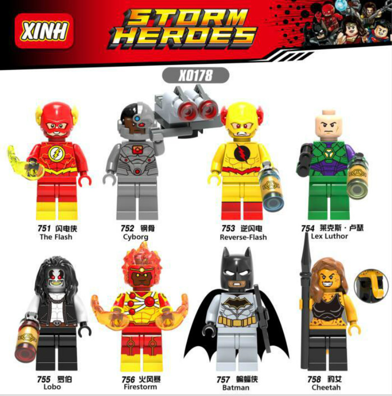 The Flash Minifigures Firestorm Lobo Cheetah Bloques De Construccion Juguetes Lego Para Ninos X0178