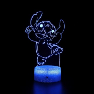 Stitch Night Light Gifts, Lilo And Stitch Lampara De Mesa Led 3D Control  Remoto