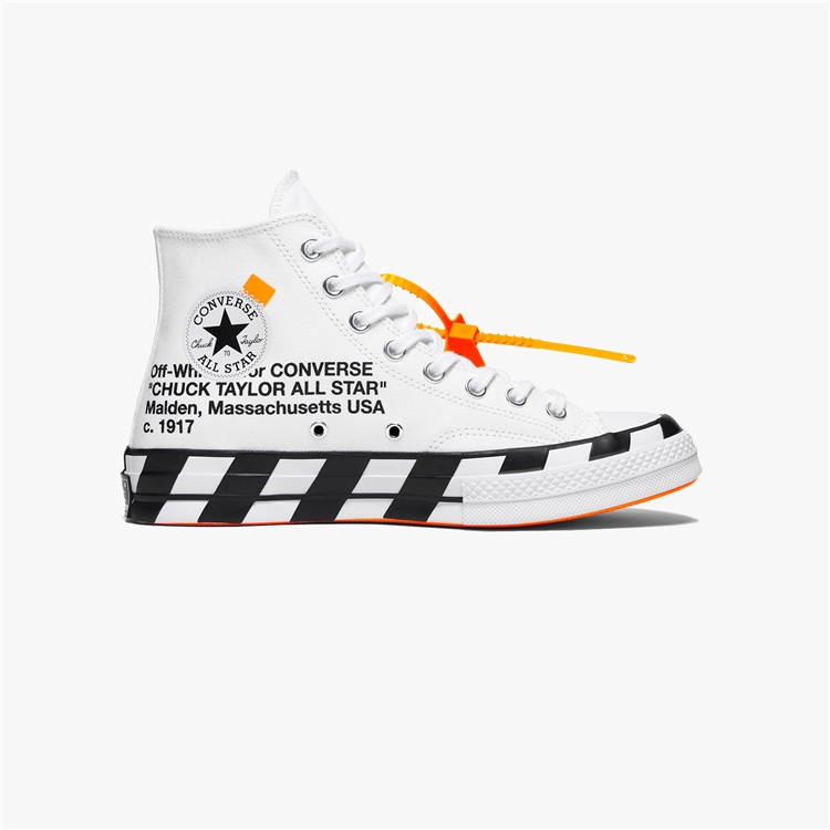 off white converse x Blanco Hombres De Las Mujeres Zapatillas De Deporte Par De Tops Altos Zapatos De Lona Shopee Mexico