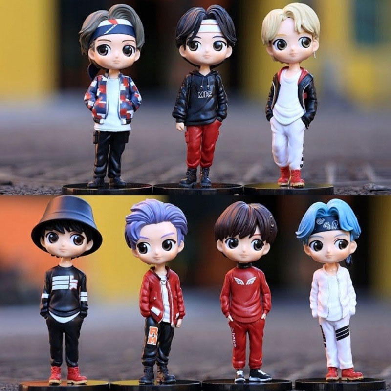 7 unids/Set BTS Tiny TAN Mini figura Bangtan Boys grupos BTS Anime ...