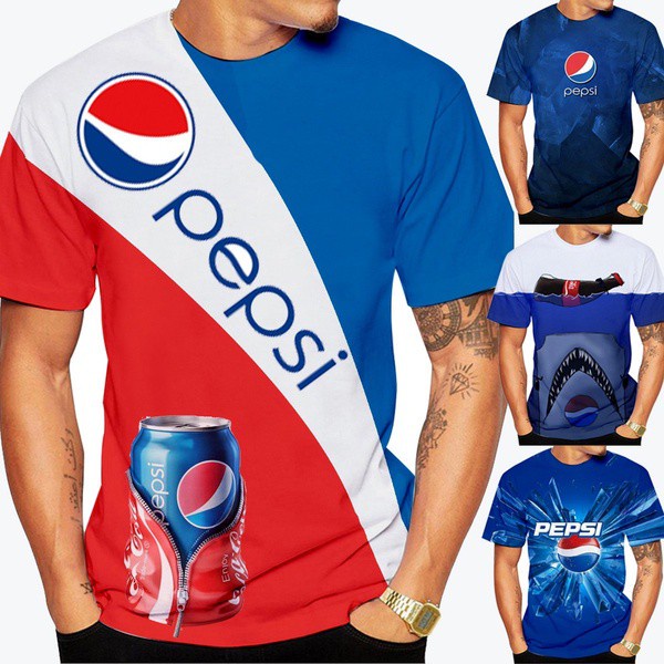 Camiseta Estampada En 3d Para Hombre pepsi De Manga Corta Mujer Shopee Mexico