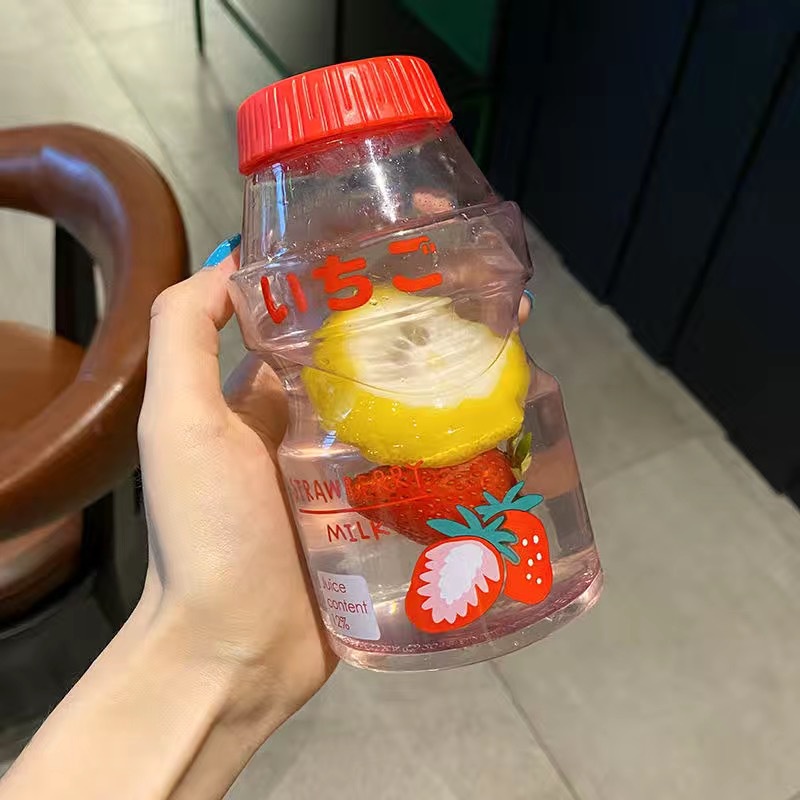 Botella De Agua Kawaii Con Diseño De Capibara - 750 Ml Transparente, Tapa A Prueba De Fugas Y Con Pajita - Ideal Para Deporte, Camping O Día A Día