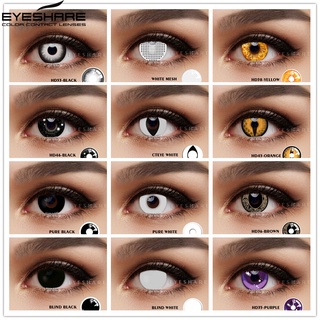 EYESHARE Cosplay Lentes De Contacto Para Ojos Negro Blanco