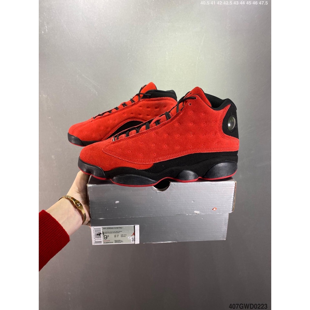 Air Jordan 13 Retro Red Flint " High-Top Rojo Gris aj13 13a Generación Joe 13 Gaobang 3M Reflectante Dan Zapatos De Baloncesto Serie Se Puede Ver Desde Efecto