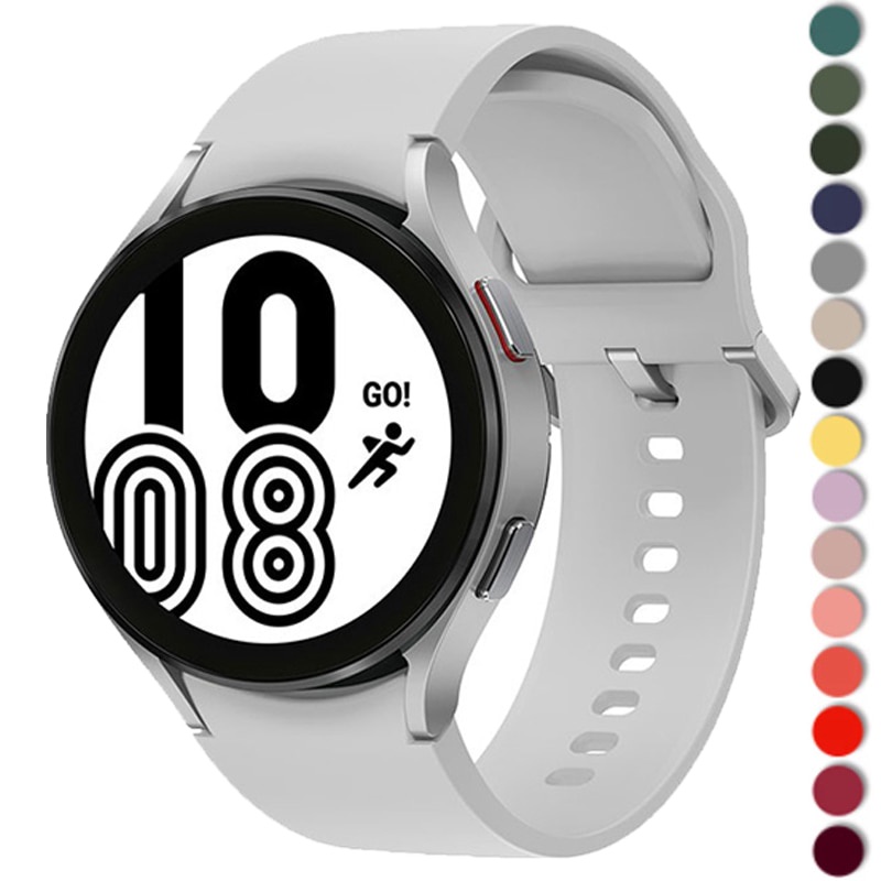 Para Samsung Galaxy Watch 6 40 mm 20 mm Correa de reloj de silicona de color