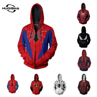 Marvel Spider-Man and Venom - Sudadera con capucha con cremallera para niños