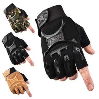 Comprar Guantes de ciclismo tácticos para hombre, transpirables,  antideslizantes, guantes deportivos de medio dedo, guantes para bicicleta  MTB