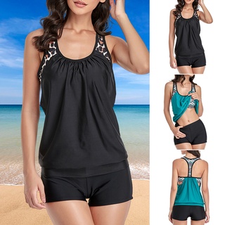  Conjunto de bikini deportivo de dos piezas de cintura alta para  mujer, traje de baño atlético, cuello en V, top corto trajes de baño de  verano, Negro, S : Deportes y