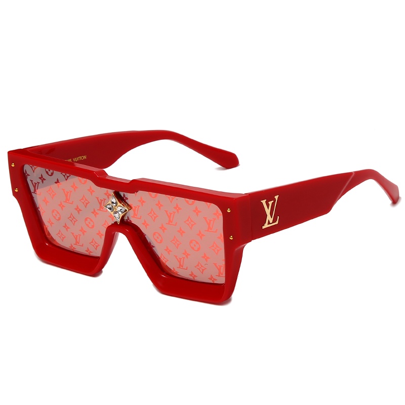 Anteojos de sol Louis Vuitton 1.1 Millionaires E con marco de acetato/metal  color rojo, lente roja de plástico/nailon clásica, varilla roja de  acetato/metal