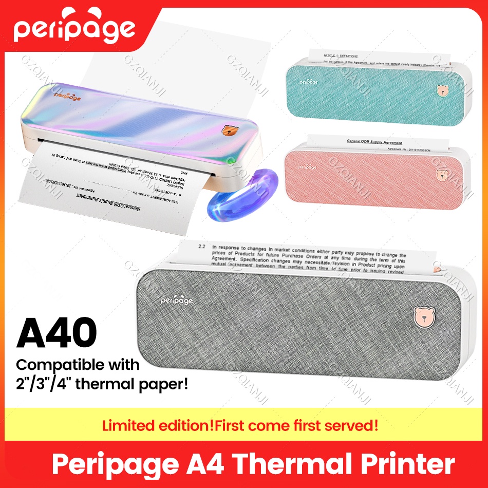 Peripage A4 Impresora de papel Transferencia térmica directa