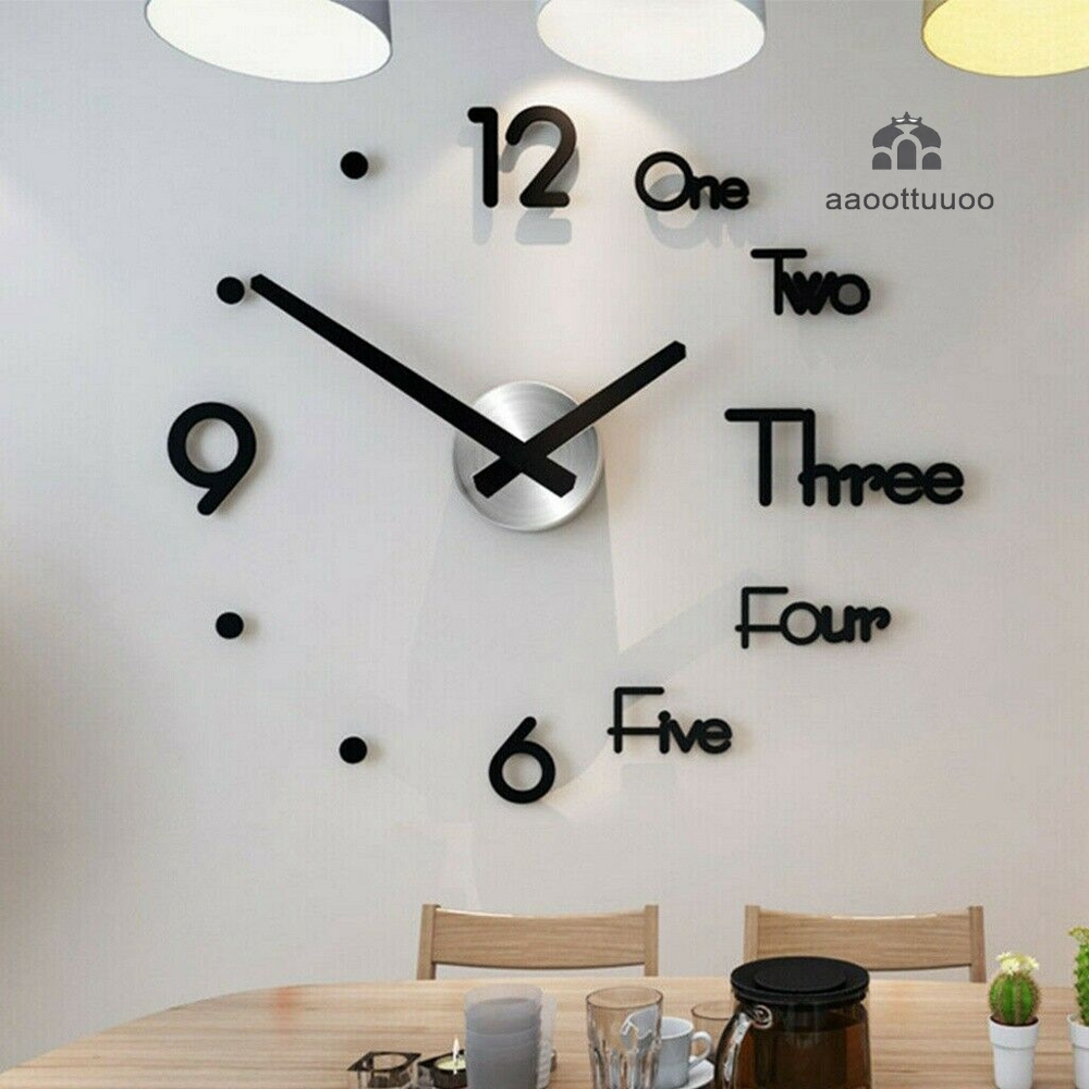 1 Reloj Pared , Decoración Hojas Modernas 18 Pulgadas, Reloj Pared