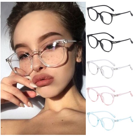 Gafas Redondas Retro Transparentes Anti-Azul Radiación Para Mujer