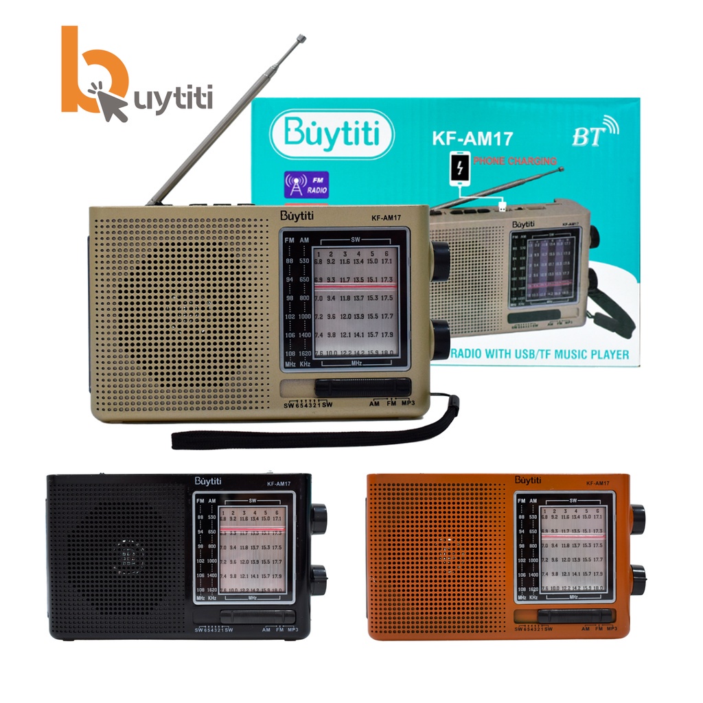 Radio Bluetooth FM con linterna y panel solar - Buytiti