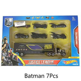 6PCS Hot Wheels Juguetes De Coche Batman Batmobile/Patrulla/Vengadores/Liga  De La Justicia/Coches Modelo De Juguete Vehículo Diecast Para La Colección