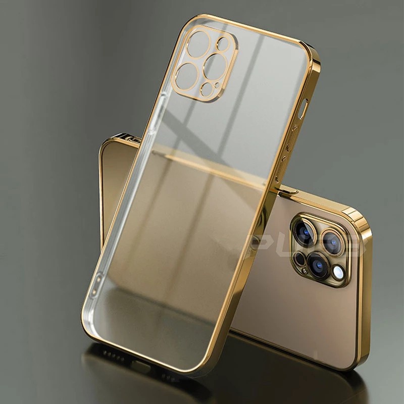 Cubierta de silicona iPhone 11 Pro Max marco de lujo del caso de