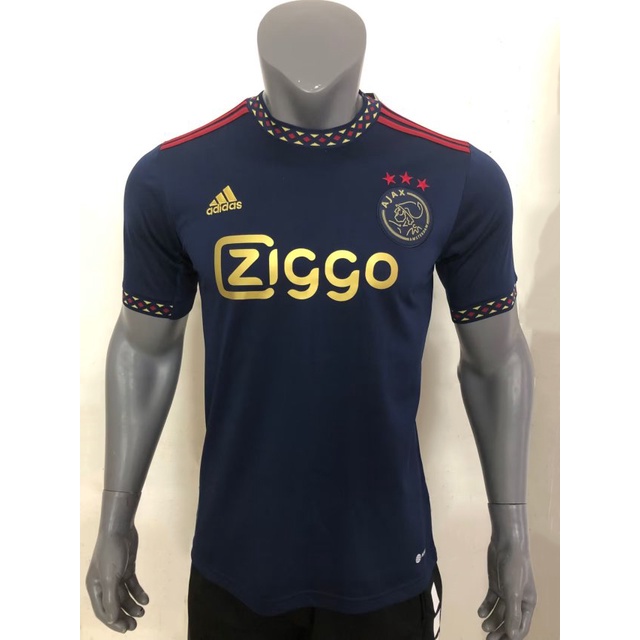 2022 Ajax Hombres Fútbol Entrenamiento Camisa Azul Oscuro Manga Corta Top Fan Edition Away court Jersey Ropa De Verano 5317 Shopee México