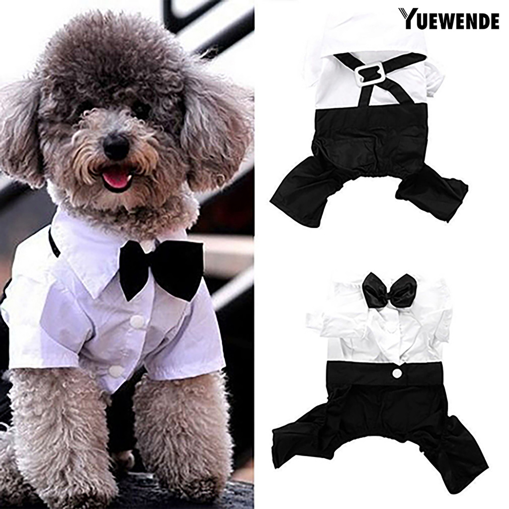 Y.D perro pajarita traje port til con correa de tela elegante ropa