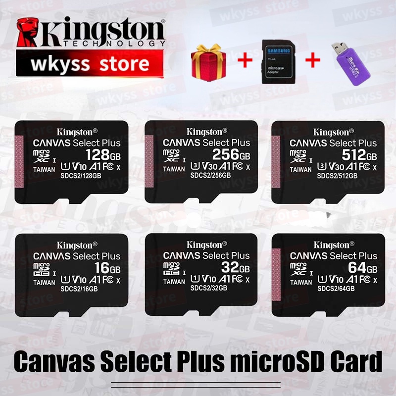 Kingston Micro SD Canvas Select Plus Memory Card 64GB 128GB 256GB 512GB lot