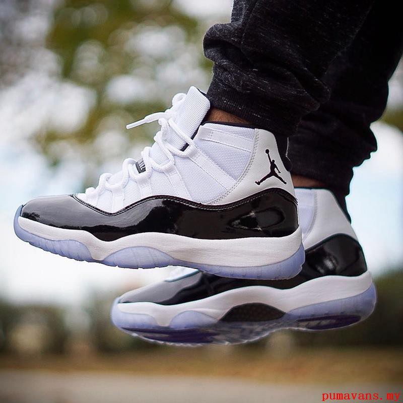 Deporte Tenis Nike Air Jordan 11 concord Con Manguera Alta Blanco Negro Para Hombres Y Mujeres Shopee Mexico