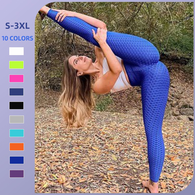 Elastic skinny gym sport leggings yoga pants Women push up seamless leggings  High waist workout tights