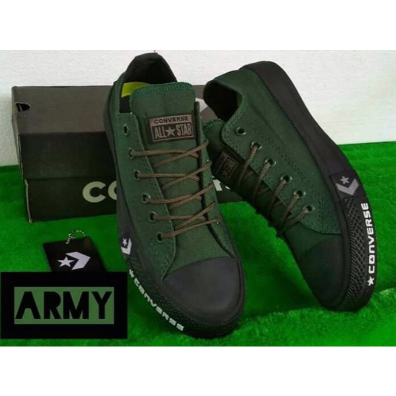 Converse verde 2025 militar mujer