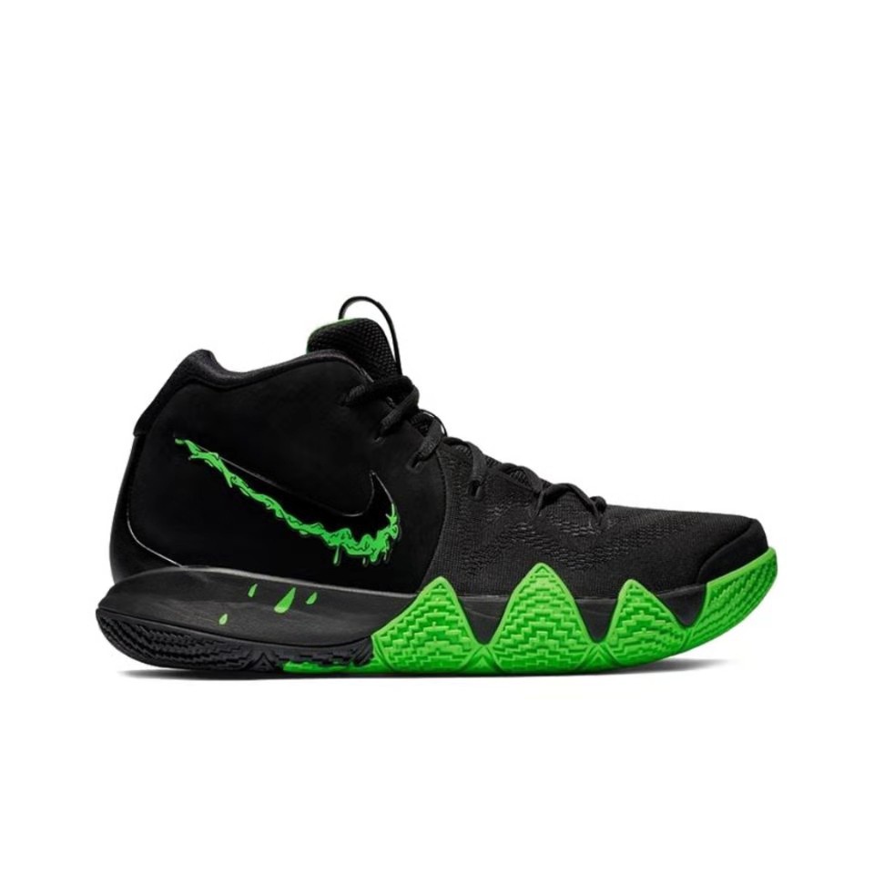 Nike Kyrie 4 Halloween Negro Verde Real Zapatos De Baloncesto