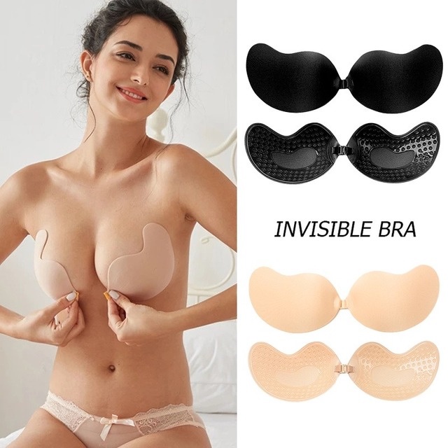 Brasier Invisible Adhesivo Copas De Silicona Para Senos Como Se