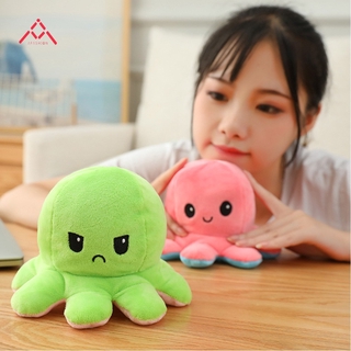 Juguete de peluche de pulpo reversible, juguete de peluche de pulpo  reversible para niños que puede cambiar de expresión, pulpo que puede  aliviar la